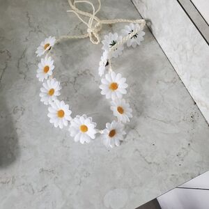 White Daisy Flower Crown